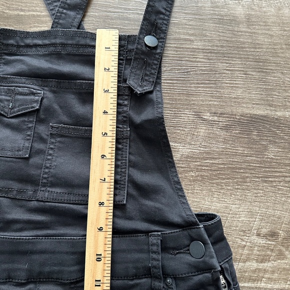 Free People Washed Denim Black Overalls size 26 - Picture 4 of 8